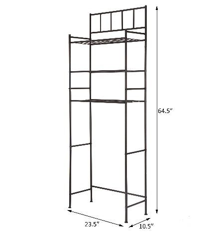 Mainstays 23 W 3-Shelf Bathroom Space Saver, over the Toilet, for