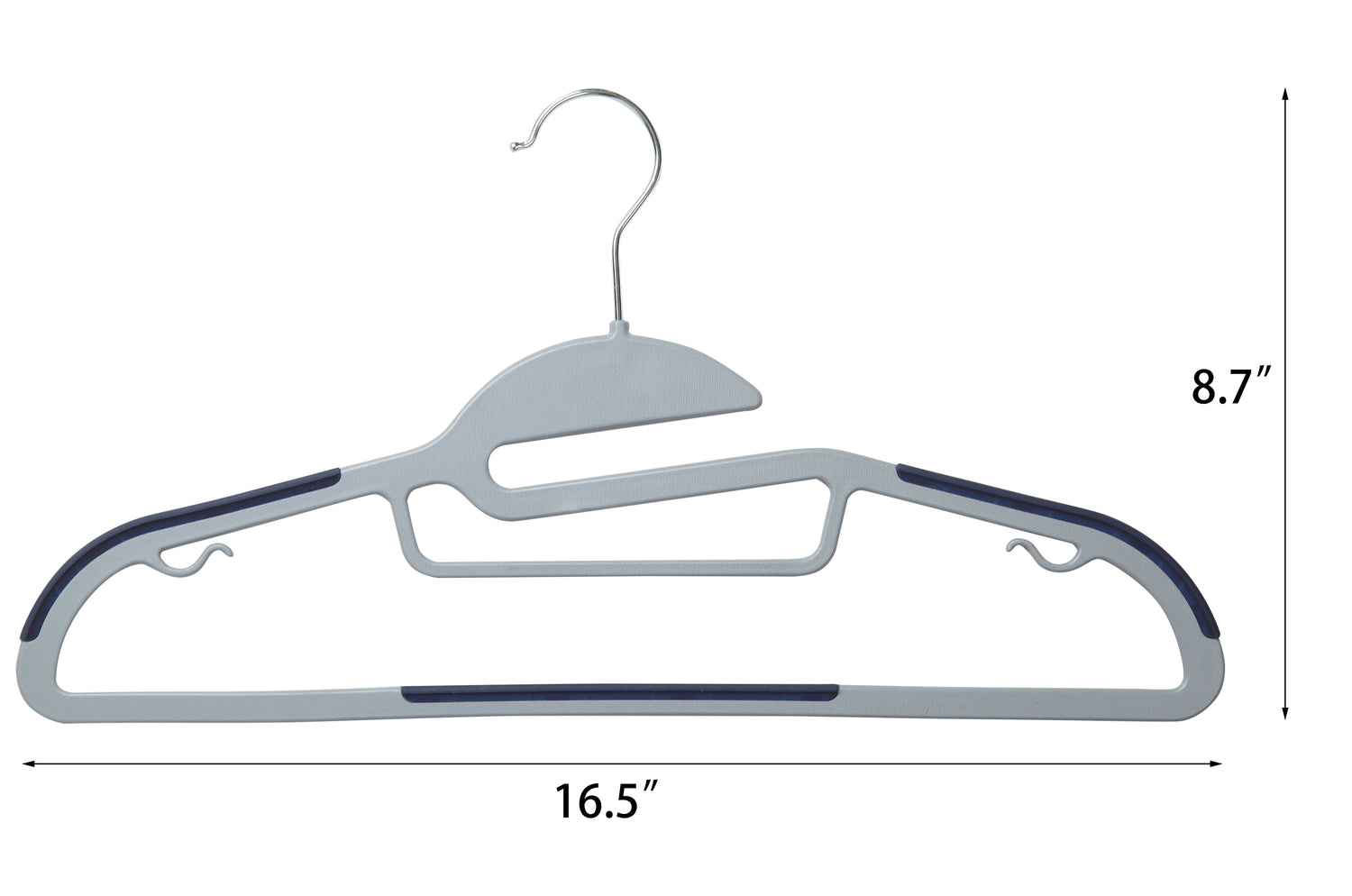 34cm Rainbow Plastic Trouser Hanger - Black (120) 30PLUS™ - Acopia